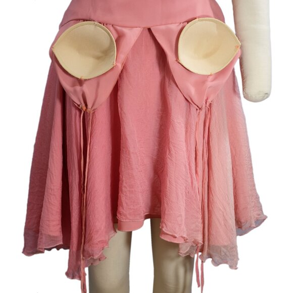 Julia Silk Pink Ombre Halter Mini Dress - Small - Picture 6 of 10